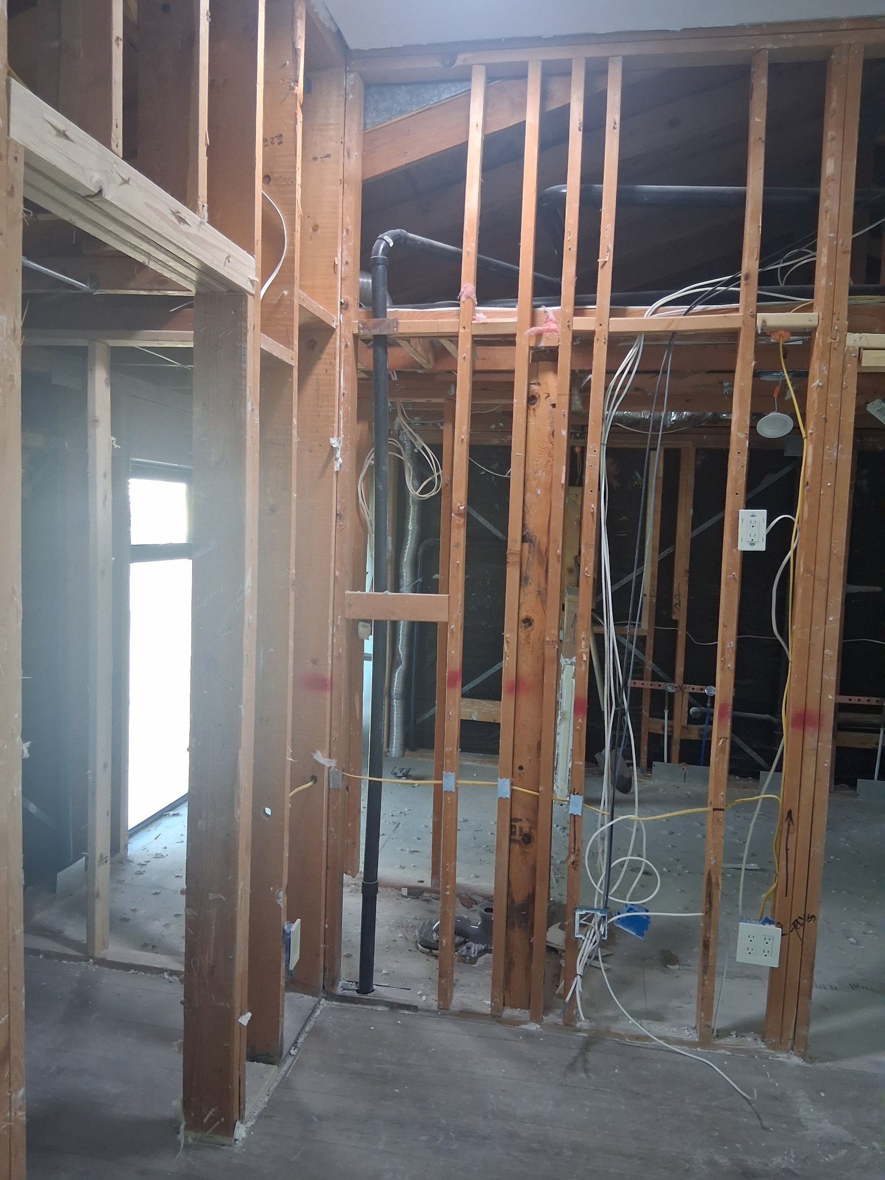 Interior demolition by RC Demolition — walls taken back to studs